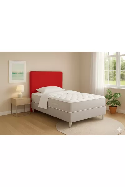 Bed Headboard Cover Red Color CM Flexible Fabric