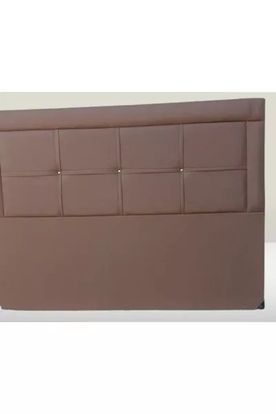 Titel DK Doppelbett Braun Geflochtene Optik Kunstleder Stoff Handgefertigt