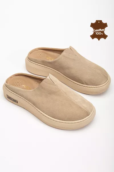 نوفا حذاء نسائي جلد طبيعي سويدي مقدمة مغلقة رباط مطاطي مريح نعل مريح حذاء يومي للمنزل