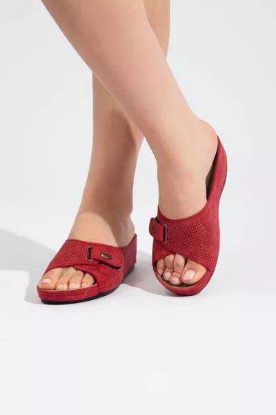 نموذج الراحة النسائي للأرثوپيدية، شبشب يومي بقاعدة ناعمة تشريحية، مريح للخارج والمنزل