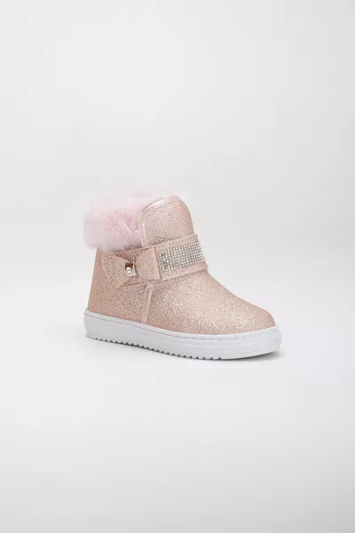 حذاء بوت صناعي من الجلد الصناعي والفرو الصناعي ماركة بيمبي بينغو