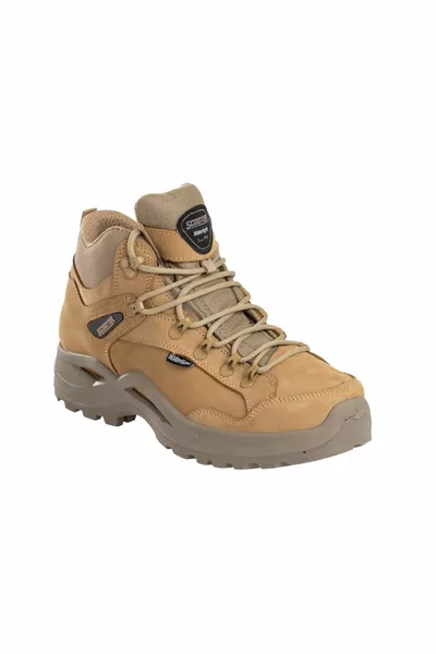 حذاء رجالي جلد مقاوم للماء بيج للأنشطة الخارجية cbj