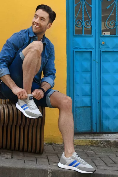  Light Gray - Blue Men's Sneaker Casual Sports Shoes