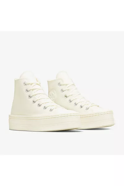 Chuck Taylor All Star Modern Lift Platform Tela Unisex Sneakers Crema
