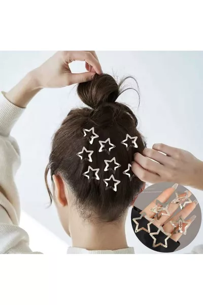 دبابيس معدنية بغطاء نيكل بنجمة عتيقة، مجموعة من 5 قطع