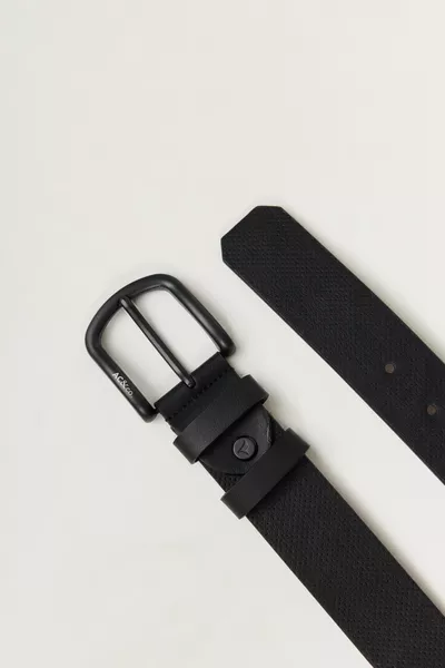 Men's Black Casual Faux Leather Jean Belt