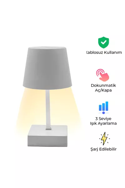  Сенсорная настольная лампа | Перезаряжаемая и регулируемая яркость, современный алюминий