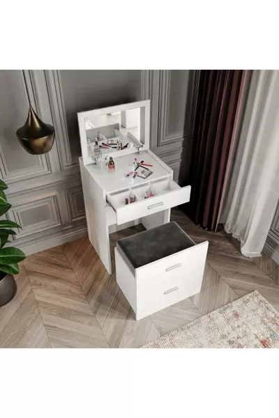 Merlin Furniture Princess Multi-Purpose 3-Drawer Chest with Padded Vanity Table