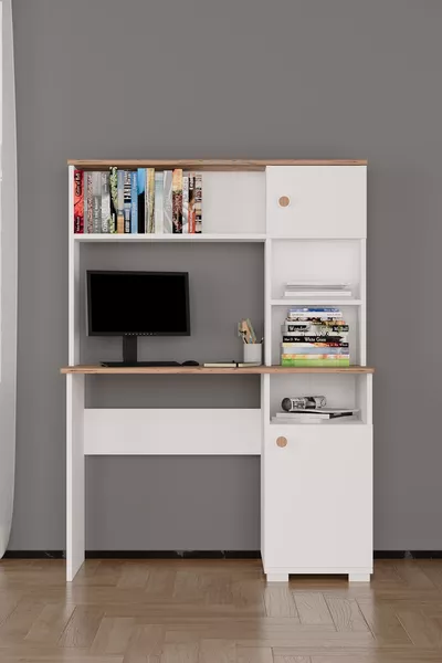 Метално бюро Атлантически бор бяло