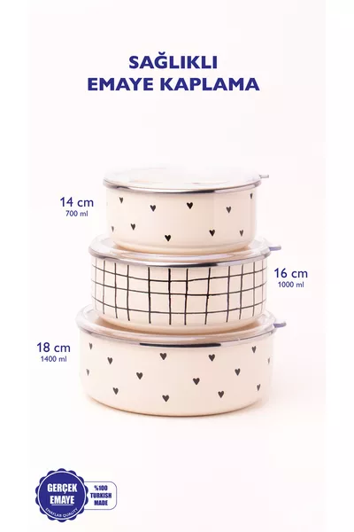 Black Cupid Vakum Kapaklı Saklama Kabı Seti (Ocaklarda Kullanılabilir)