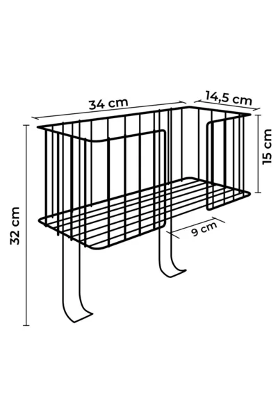 Deur- en wandgemonteerde strijkijzer- en strijkplankorganizer super stickerhaak (STRIJKIJZERHAK)