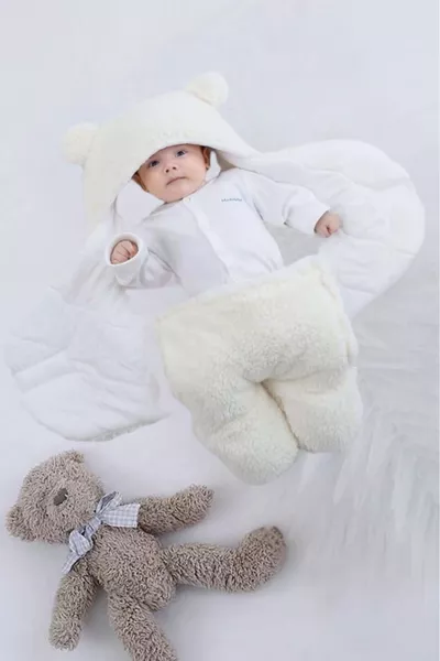 0 -  Monate Mit Ohren Welsoft Außenwickeldecke für Babys