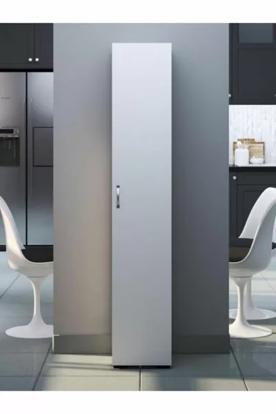 خزانة متعددة الاستخدامات بباب واحد  رفوف، خزانة متعددة الاستخدامات للحمام والمطبخ والمخزن، خزانة لبقالة بباب واحد