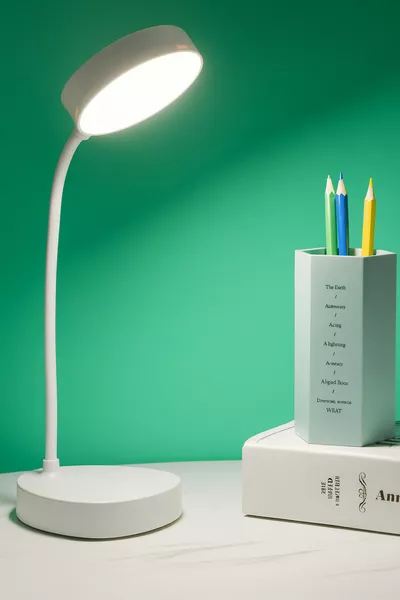 Новая сенсорная настольная лампа с зарядкой, регулируемая яркость, белый цвет