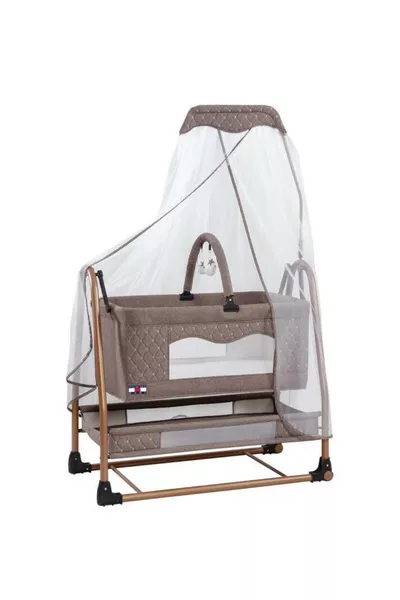 Culla a Cesto con Tulle RüyaTüllü Culla Oscillante per Bambini Culla con Tulle