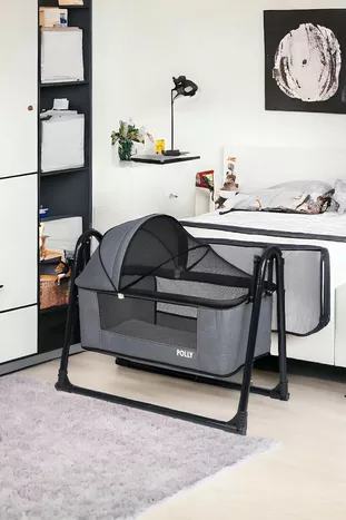 Berceau portable en lin à filet, lavable, oscillant, pour bébé, berceau panier, hamac pour bébé