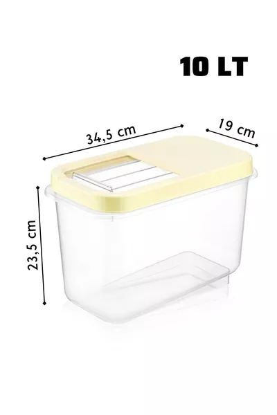 Multibox  L Easy-Slide Lid Multi-Purpose Container for Groceries, Legumes, etc. - Set of 3