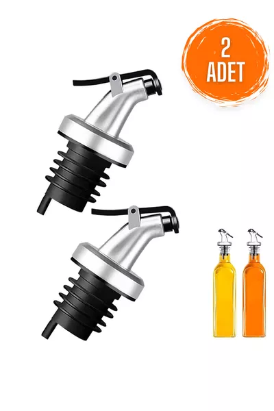Ölkanne Ausguss 2er-Set Auslaufsicher Mit Deckel Flaschenverschluss Silikon Ölspender Zubehör Küchenutensil