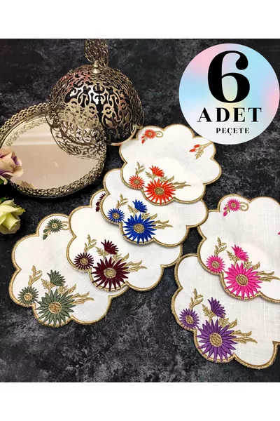 Serveerbare Servetten, Cocktailservetten, Servetten voor bij de Koffie, Onderzetters 6 Stuks Serveerbare Servetten