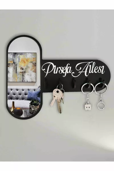 Decorative Mirrored Plexiglass Keychain Holder Personalized Plexiglass Name Organizer Key Holder MDF