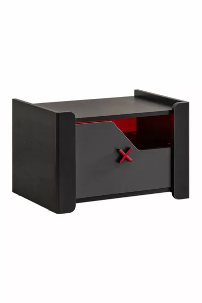 Nightstand, Gamer Single Drawer Nightstand