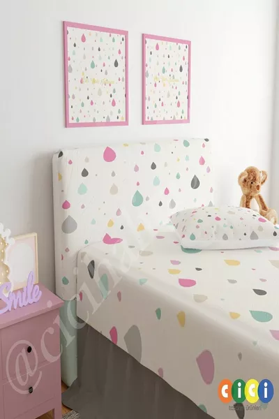 غطاء رأس السرير بألوان قطرات المطر