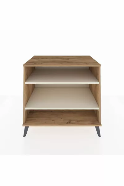 خزانة كرونوس ذات رفين من خشب الصنوبر وحجر الأيطي