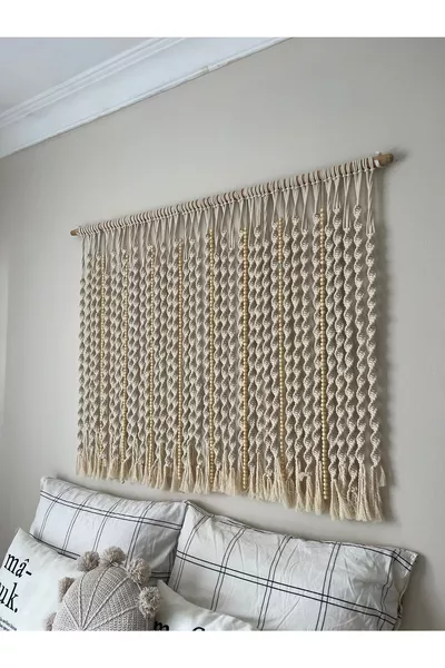 رأس سرير ماكرامي / رأس سرير / زينة جدارية ماكرامي