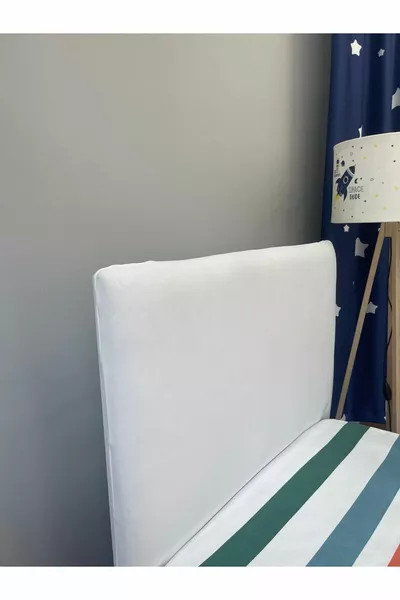 غطاء رأس سرير قاعدة باللون الرمادي الفاتح