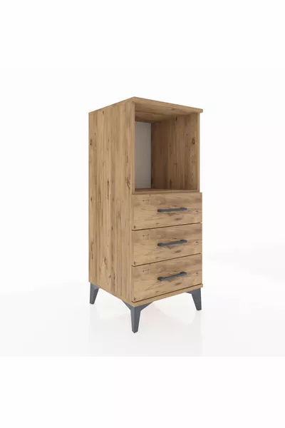 Hyperion Nachtkastje Met Eén Plank En 3 Lades Den-Hout