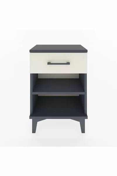 أرجس كومودينو، رف واحد، درج واحد، رمادي غامق-رخامي