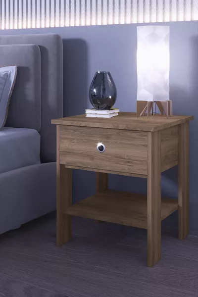 Table de chevet élégante avec tiroirs