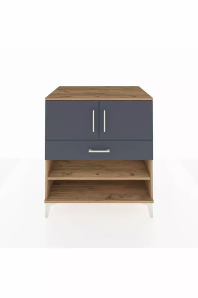 Kronos Dressoir 3 Planken 1 Lade 2 Deuren Den-Hout-Antraciet