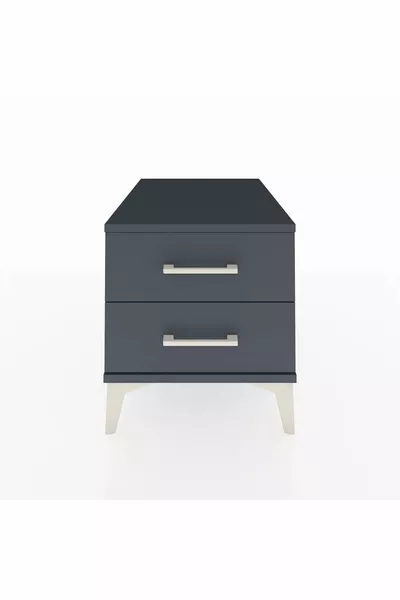 Kronos Nachttisch mit 2 Schubladen Anthrazit-Anthrazit
