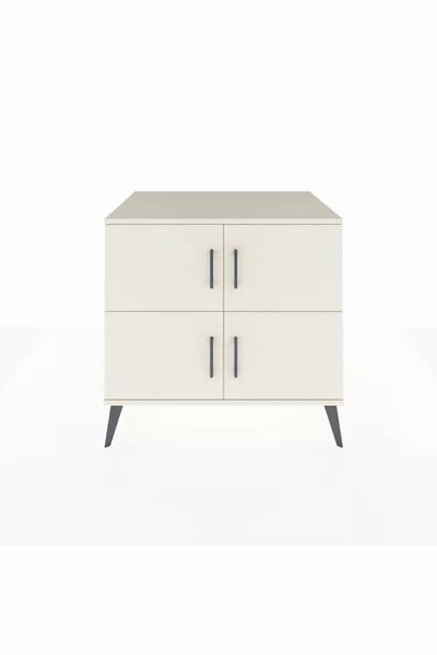 Комод Kronos с 2 полками и 4 дверцами, лунный камень/антрацит