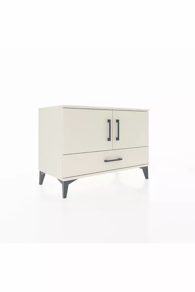 Комод Hyperion с 2 полками, 1 выдвижным ящиком и 2 дверцами, Лунный камень-Лунный камень