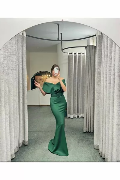 مرنة سكوبا النسيج الأسماك قطع حزام مساء اللباس والتخرج اللباس  