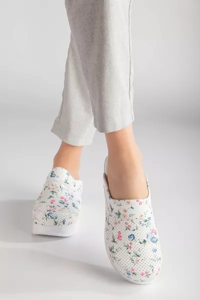 Bloemenprint Verhoogde Orthopedische Ziekenhuis Schoen voor Vrouwen