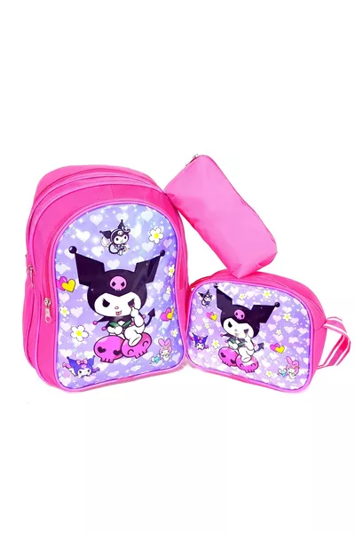 Girls' Kuromi Picture Lunch Bag Elementary and Preschool Student School Bag