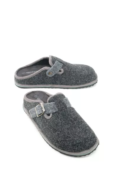 Kışlık Erkek Fashion Tokalı Ayarlanabilir Keçe Ev Bahçe Terlik