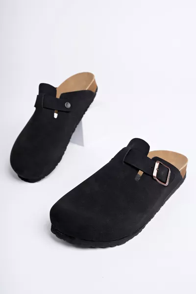 نِكي صندل مريح للجنسين بتصميم تشريحي، أمامه مغلق، حزام قابل للتعديل بمشبك، نعل إيفا مريح، كول سابو يومي للمنزل