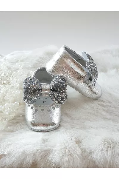 أليس مشبك من الجلد الفضي بالحجر