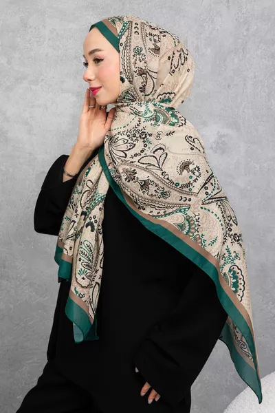 ÉCHARPE EN COTON À MOTIF ETHNIQUE RÉTRO, TISSU IMPORTÉ, HAUTE QUALITÉ & NOUVELLE SAISON