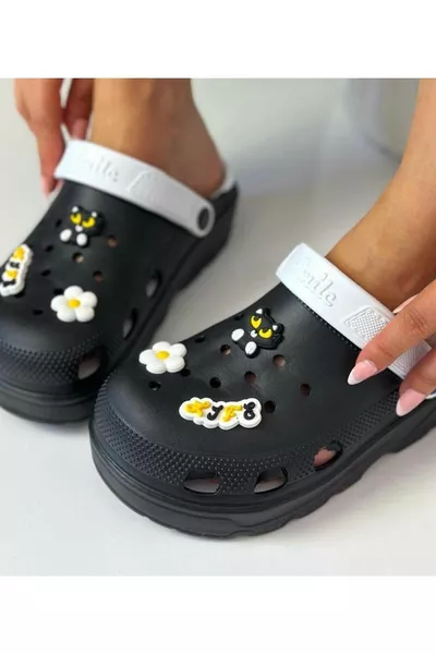 حذاء حديقة وحمام ومستشفى وطباخ نسائي بإصبع مغلق ونعل مزدوج طراز كروس