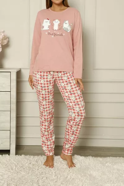 Women's Cotton Coral Pajama Set