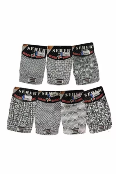 Мъжки цветен пениран боксер със смесени шарки 1 опаковка