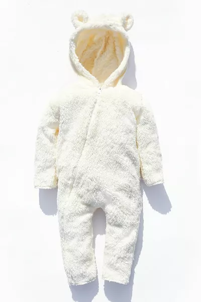 Tuta Invernale con Zip in Peluche per Bambino e Bambina a Maniche Lunghe