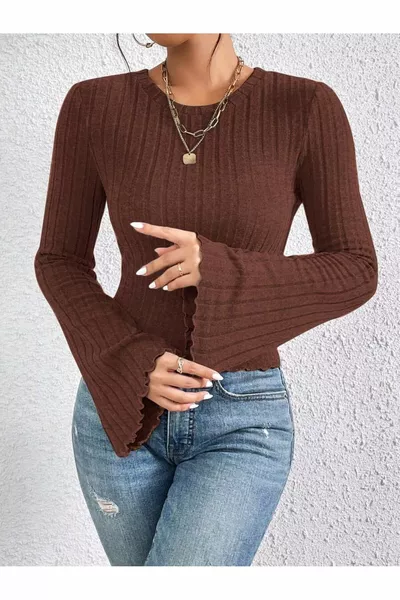 BLUSA DONNA IN COTONE COSTE CON MANICHE SPAGNOLE