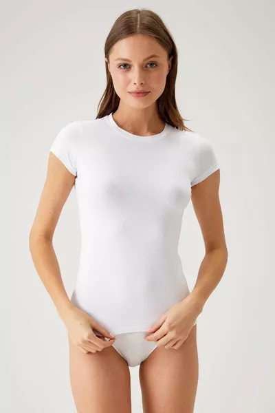 2'li Ekonomik Paket Siyah Beyaz  Kısa Kol Basic T-shirt Atlet