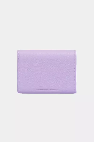 Portefeuille accordéon en cuir véritable avec compartiment horizontal pour billets et cartes, à fermeture magnétique, couleur lilas Flother